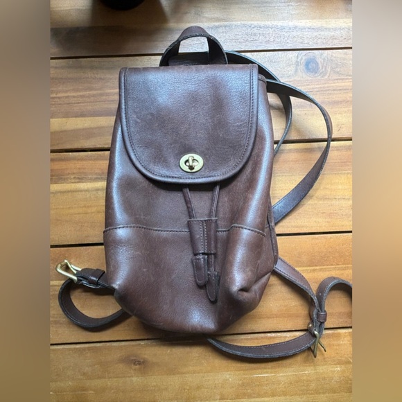 Vintage dark brown Coach daypack mini